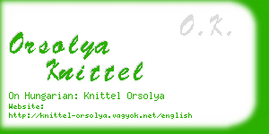 orsolya knittel business card